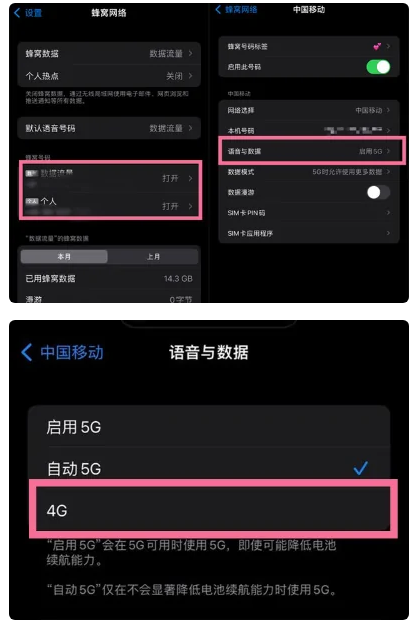 邛崃苹果手机维修分享iPhone14如何切换4G/5G? iPhone14 5G网络切换方法 