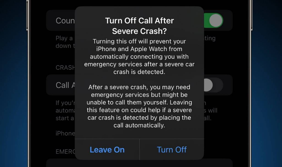 邛崃苹果14维修分享 iPhone 14 和 Apple Watch 上关闭崩溃检测 