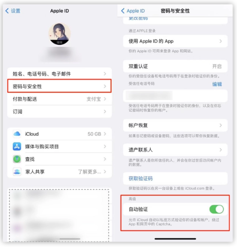 邛崃苹果手机维修分享iOS 16 自动验证功能开启方法 